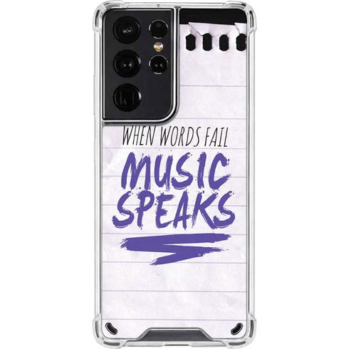 When Words Fail Music Speaks Galaxy S21 Ultra 5G Clear Case